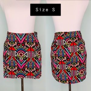 💥 4/$25 Multi Color Print Mini Skirt Size Small